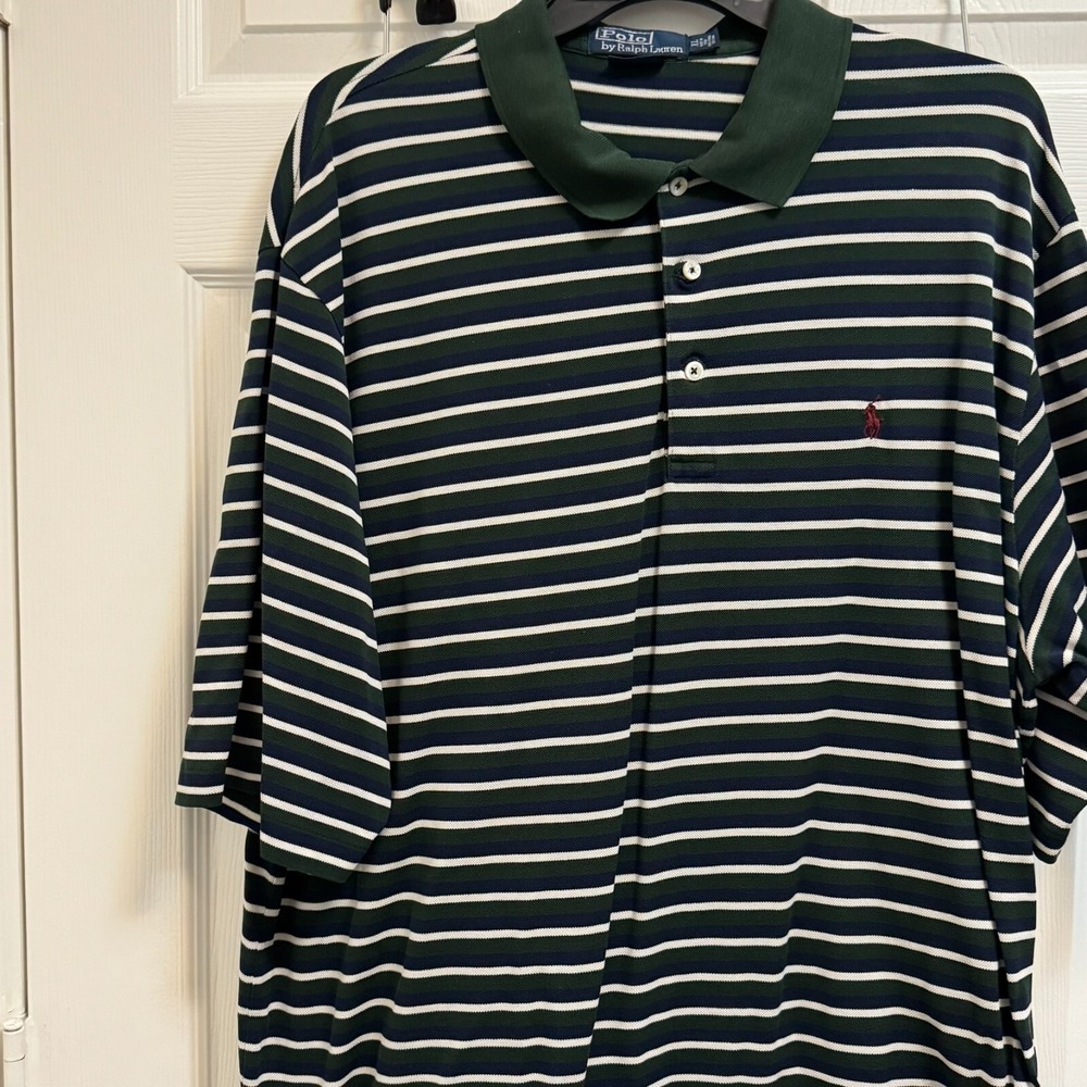 Polo Ralph Lauren Golf Fit Pullover Shirt Mens Size XL Blue &‎ Green